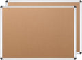 VIZ-PRO Cork Notice Board 36 x 24 in - Pack of 2, Silver Frame