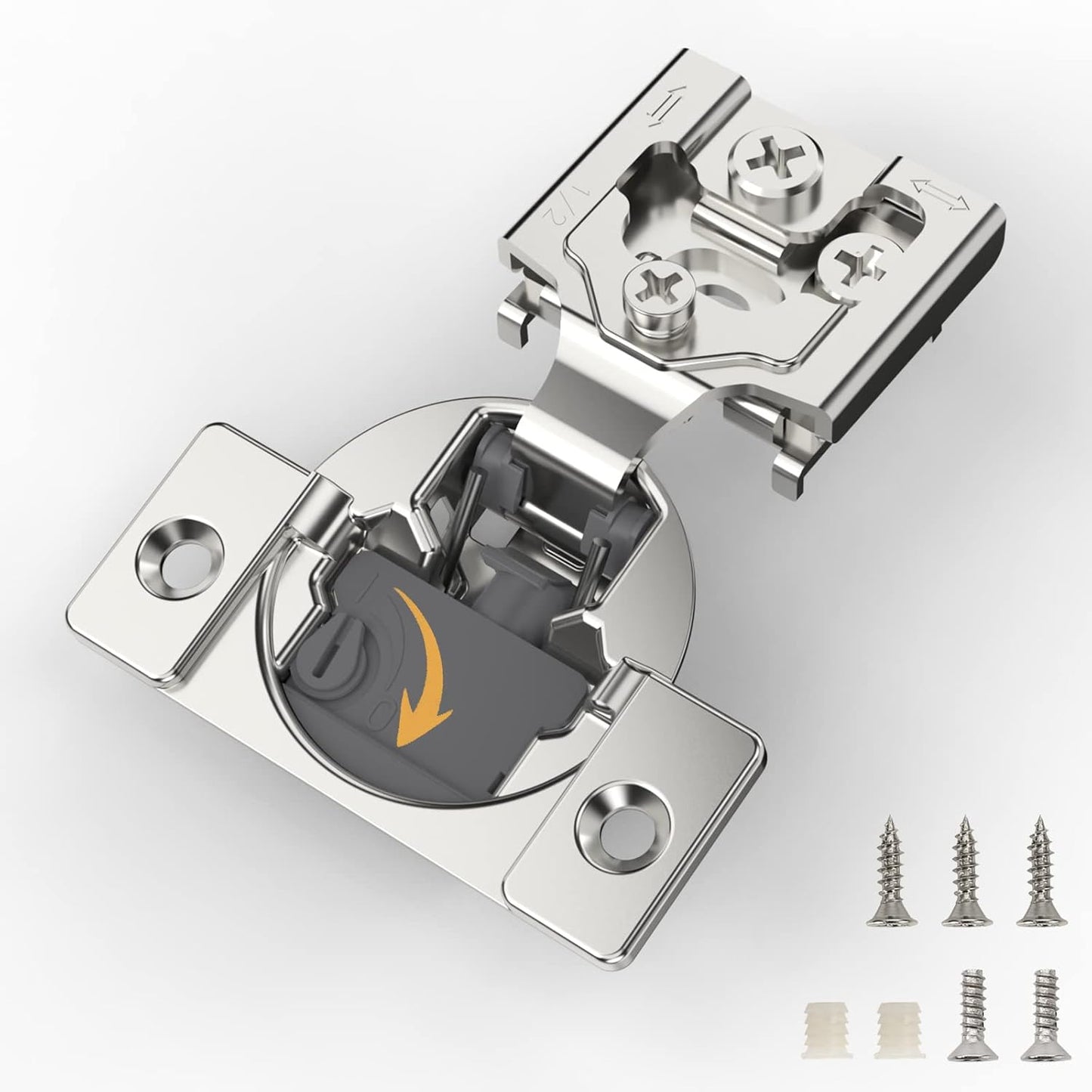 20 Pack 1/2 Inch Overlay Soft Close Hinges for Cabinets