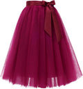 Bridesmay Tulle Skirt Knee Length 6-Layered - Flowy Party Tutu