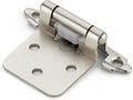 1/2 inch Overlay Cabinet Hinges 60 Pack (30 Pairs) - Satin Nickel