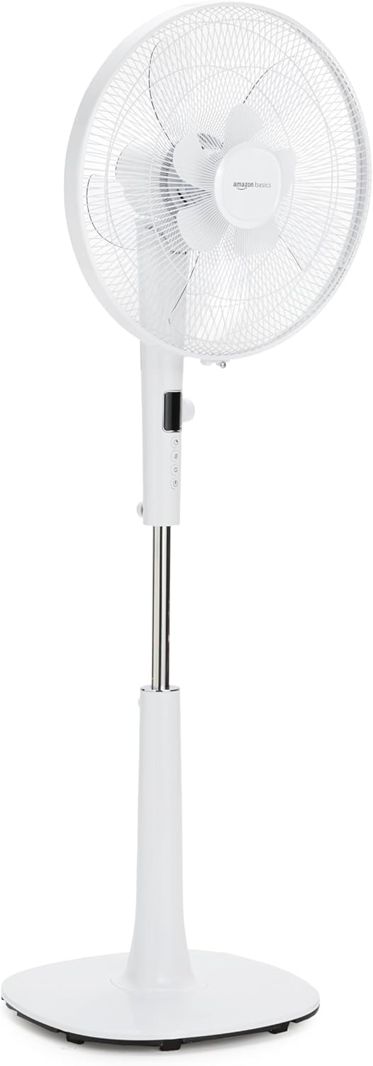 12-Speed Energy-Efficient 16 Pedestal Fan - White