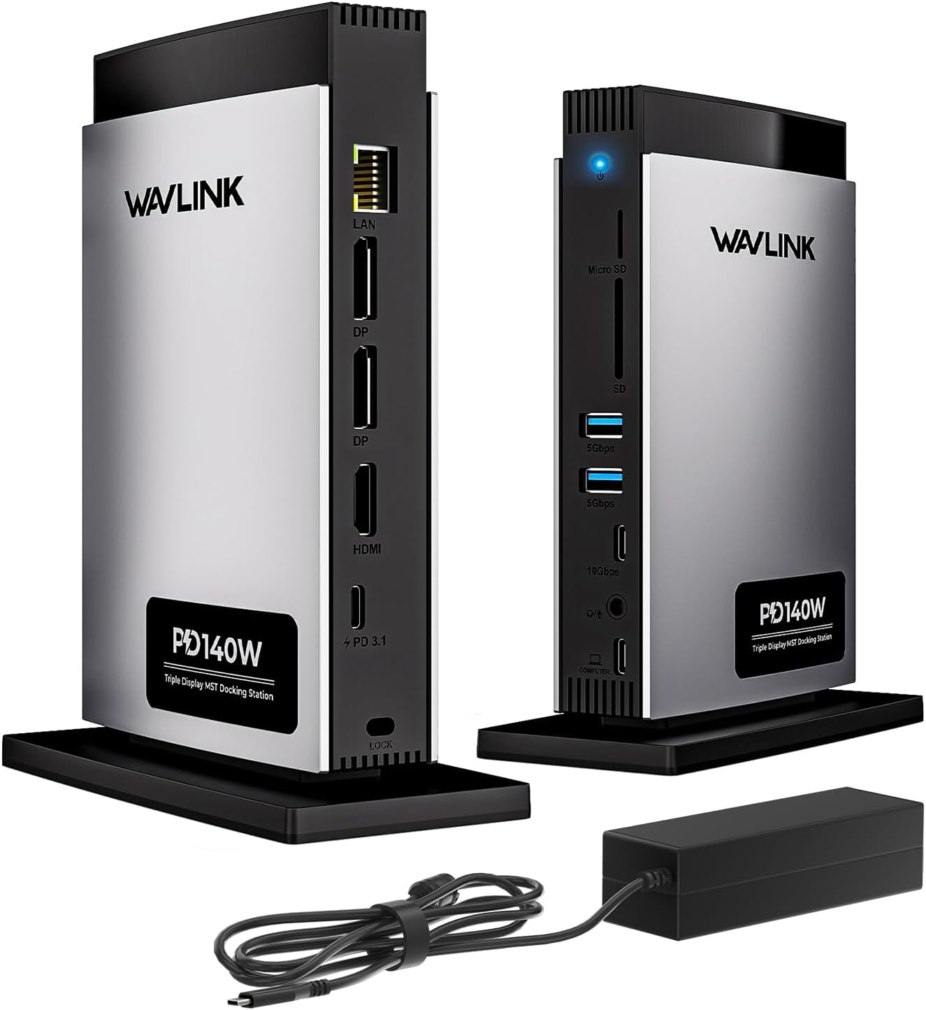 WAVLINK Laptop Docking Station for 3 Monitors with 8K Support