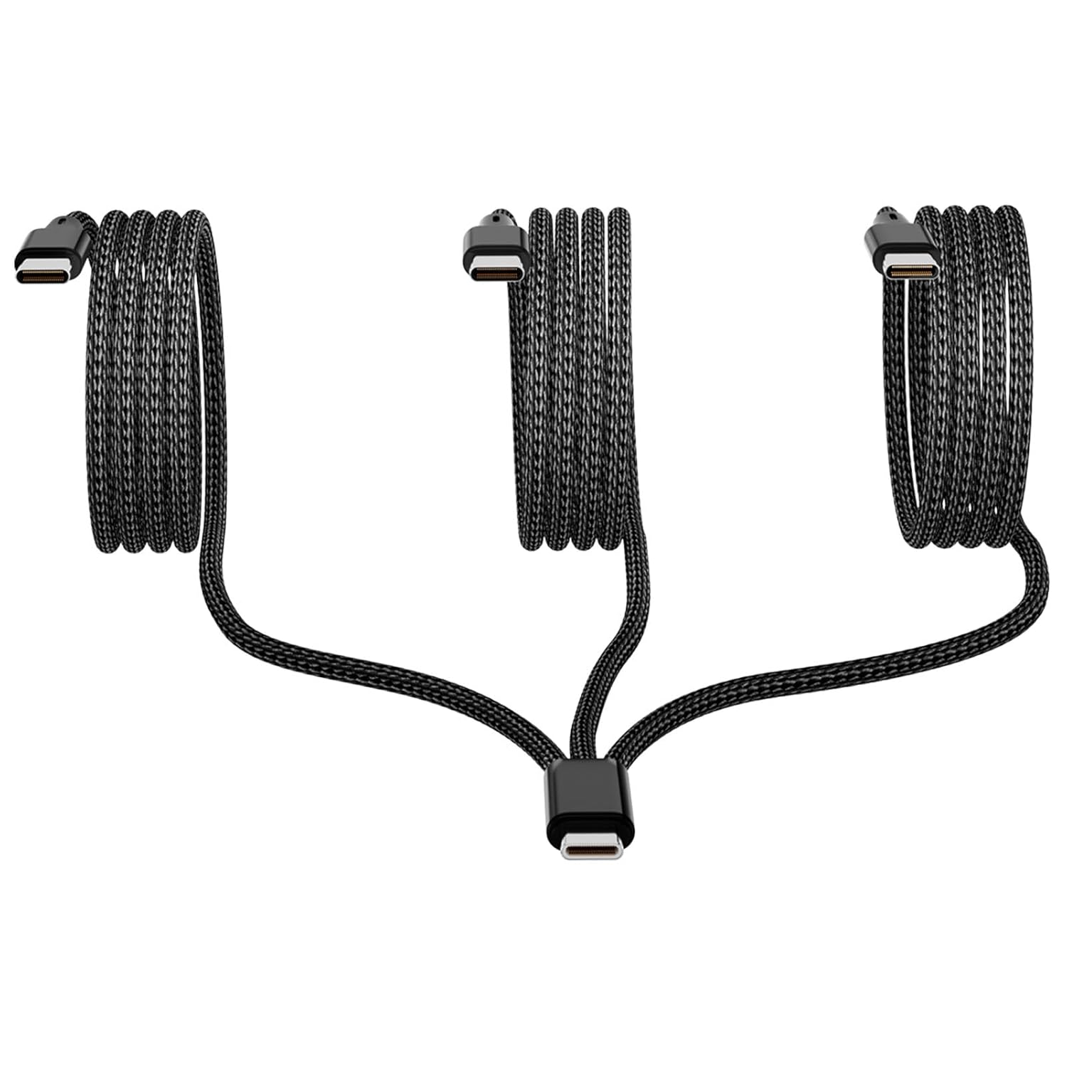 Xuomuen 4ft 3-in-1 USB-C Splitter Cable - Charge 3 Devices Simultaneously!