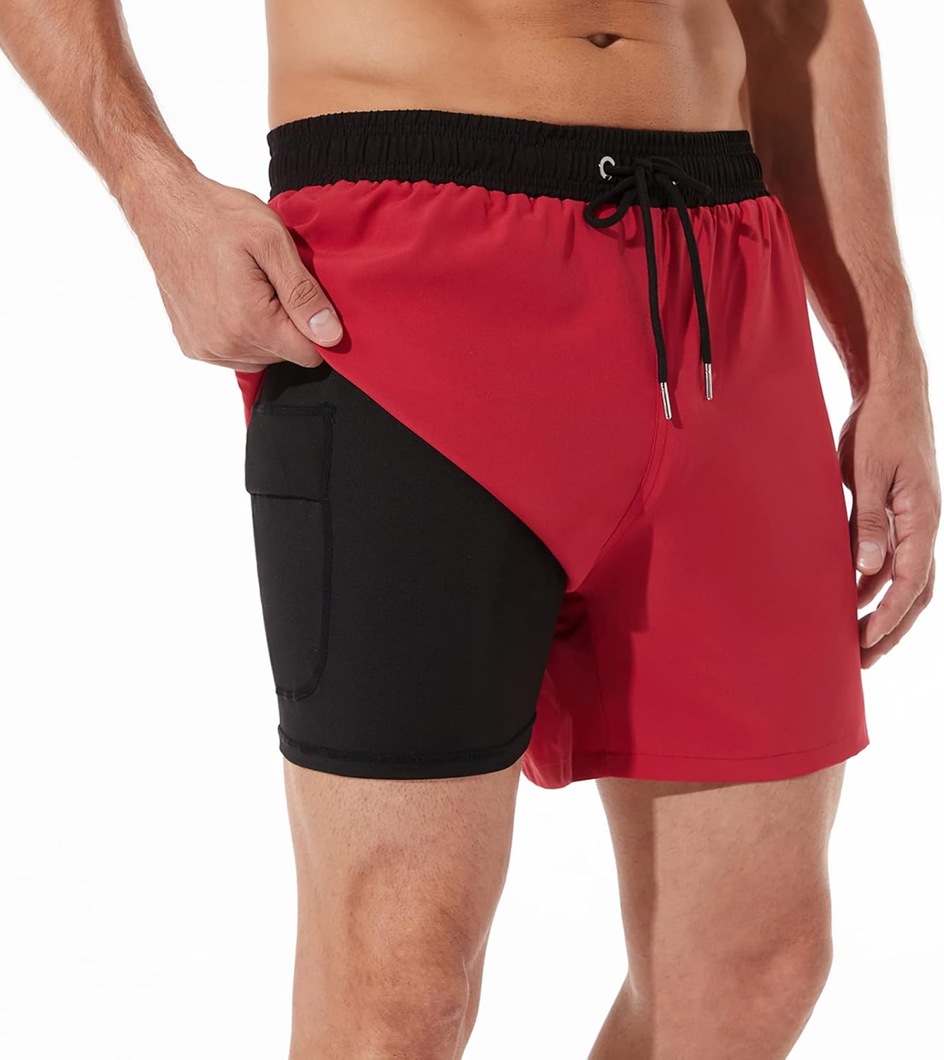 BRISIRA Mens Swim Trunks Quick Dry 5 inch Inseam Beach Shorts
