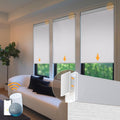 Motorized Blinds White 27.5 x 72 - No Drill Cordless Roller Shades