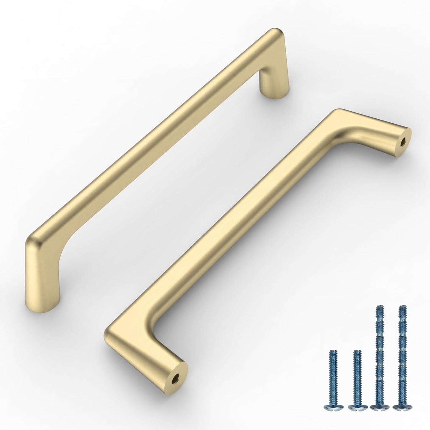 10 Pack Brushed Gold Cabinet Pulls for Easy Installation