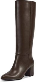 knee high boots women chunky heel pointed toe - stylish tall boot