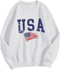 Avanova USA Flag Oversized Sweatshirt - Cozy Patriotic Style!