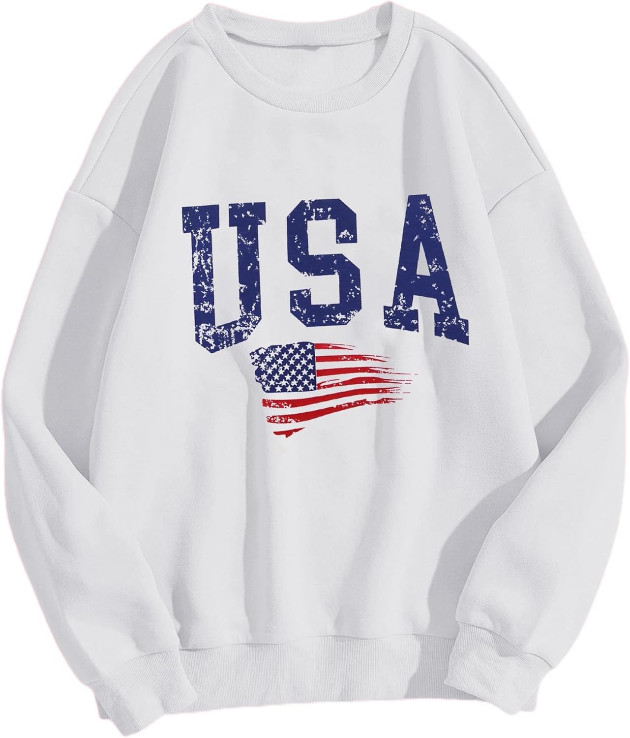 Avanova USA Flag Oversized Sweatshirt - Cozy Patriotic Style!