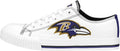 Women's Big Logo Low Top White Canvas Sneakers - Team Style design
