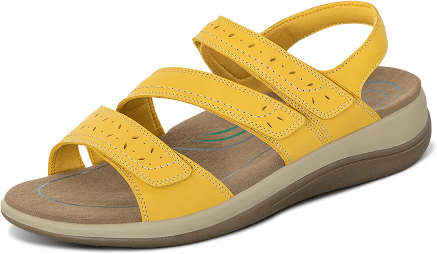 Orthopedic Leather Adjustable Naxos Sandals for Women Comfort