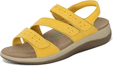Orthopedic Leather Adjustable Naxos Sandals for Women 55ft to 60ft