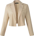 Beninos Womens Casual Blazers Open Front Cropped Blazer