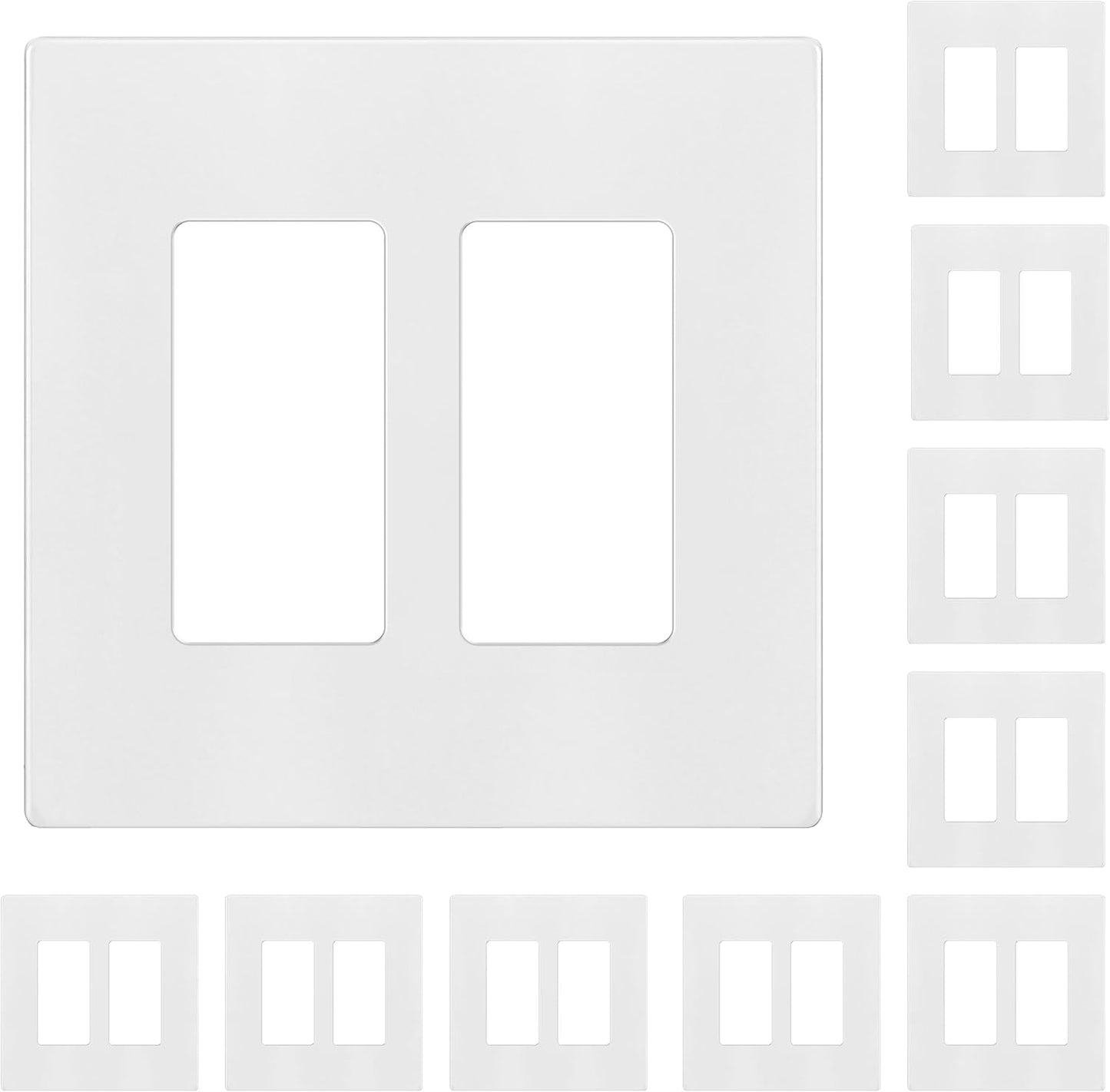 ENERLITES Screwless Decorator Wall Plates for Child Safety