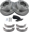 TRQ Rear Brake Pad & Rotor Kit for Ford Super Duty - Ceramic Stopper