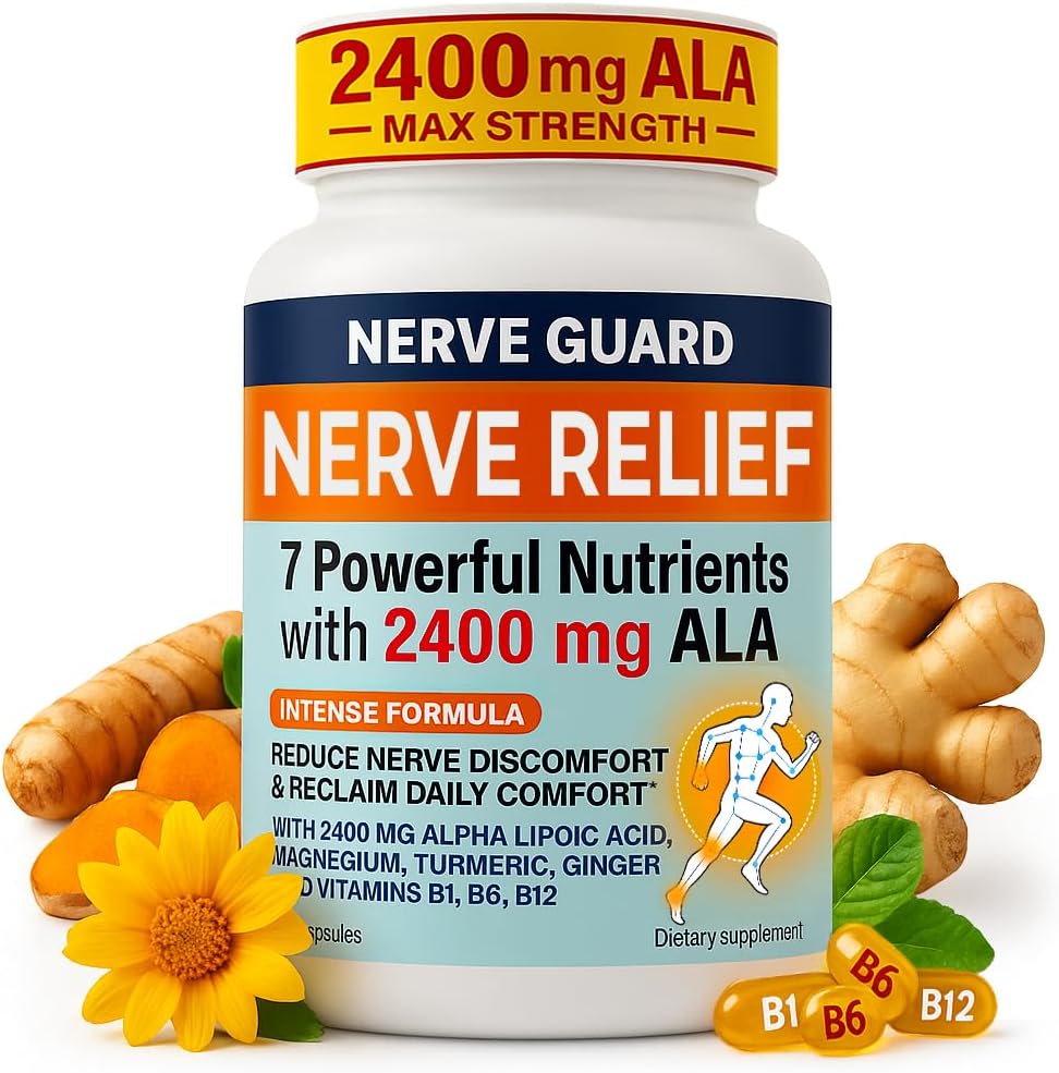 Nerve Relief Supplement with 2400 mg Alpha Lipoic Acid for Comfort