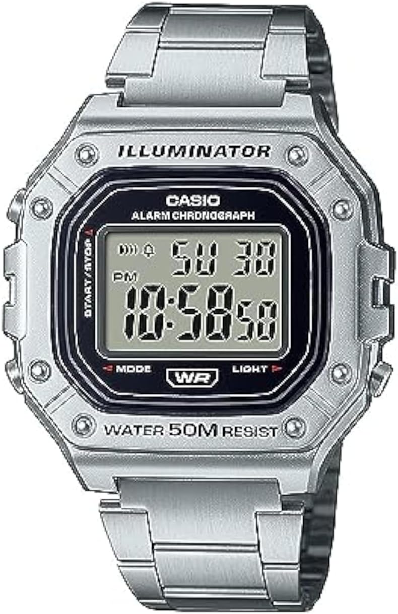 Casio W218H Series Mens Digital Watch with 50M Water Resistance