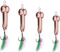 Gag Fishing Lures Set Metal Luminous Sequin Spoons - Funny Topwater