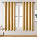Faux Silk Blackout Curtains 52 x 63 in - Luxury Room Darkening