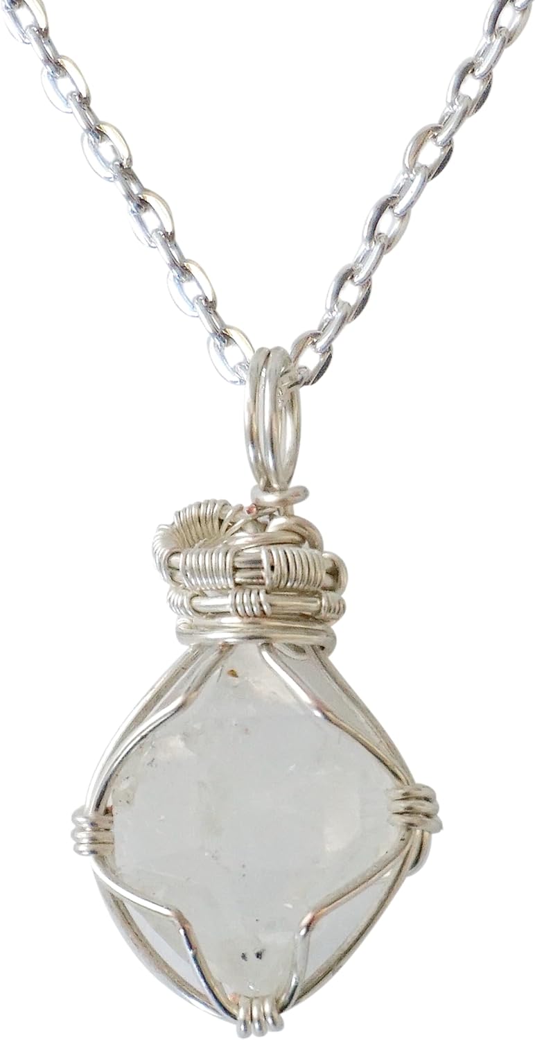 Unique Handmade Birthstone Crystal Necklace with Silver Plating