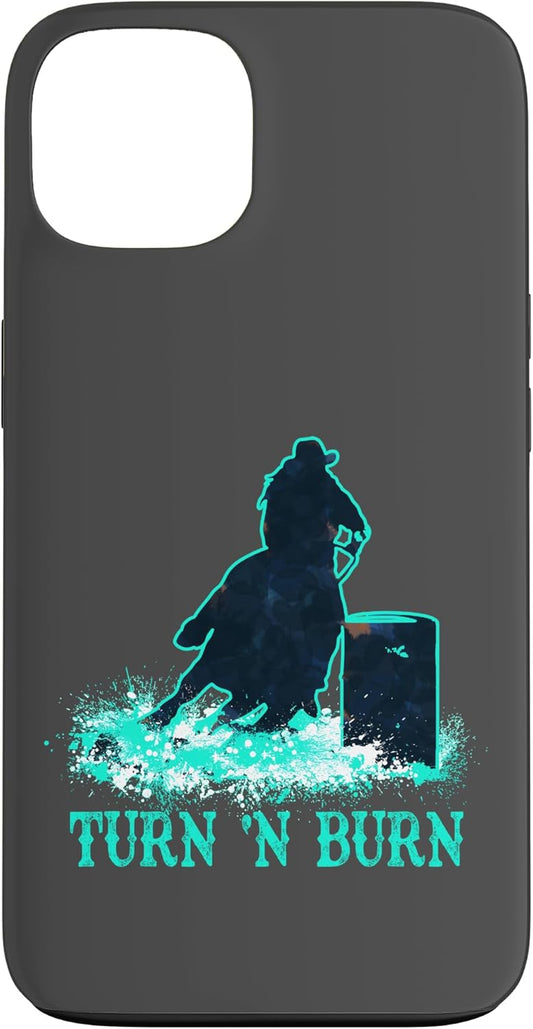 Teal Blue iPhone 13 Barrel Racer Case