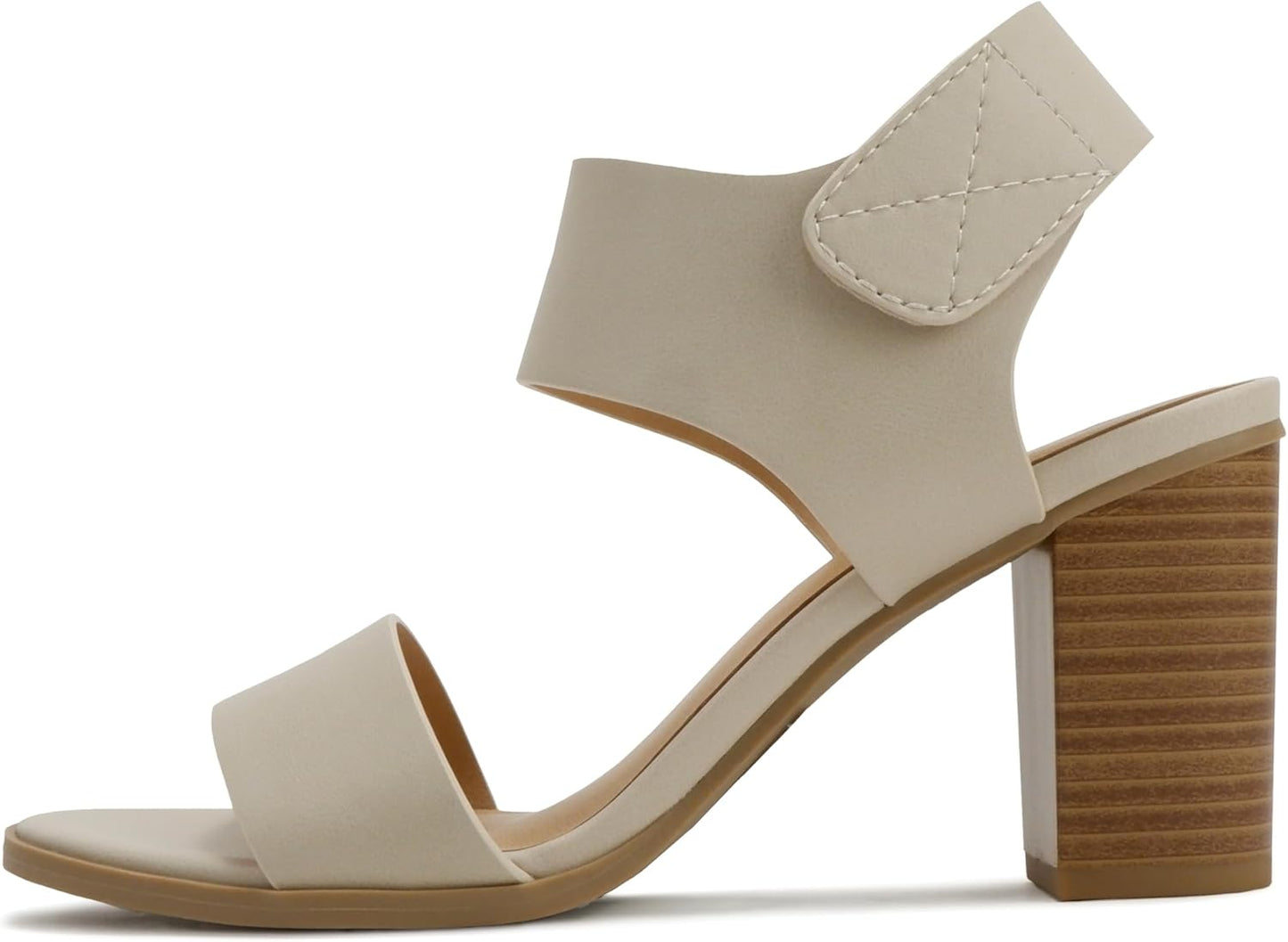 Soda Wait-A Women Open Round Toe Chunky Heel Dress Sandals