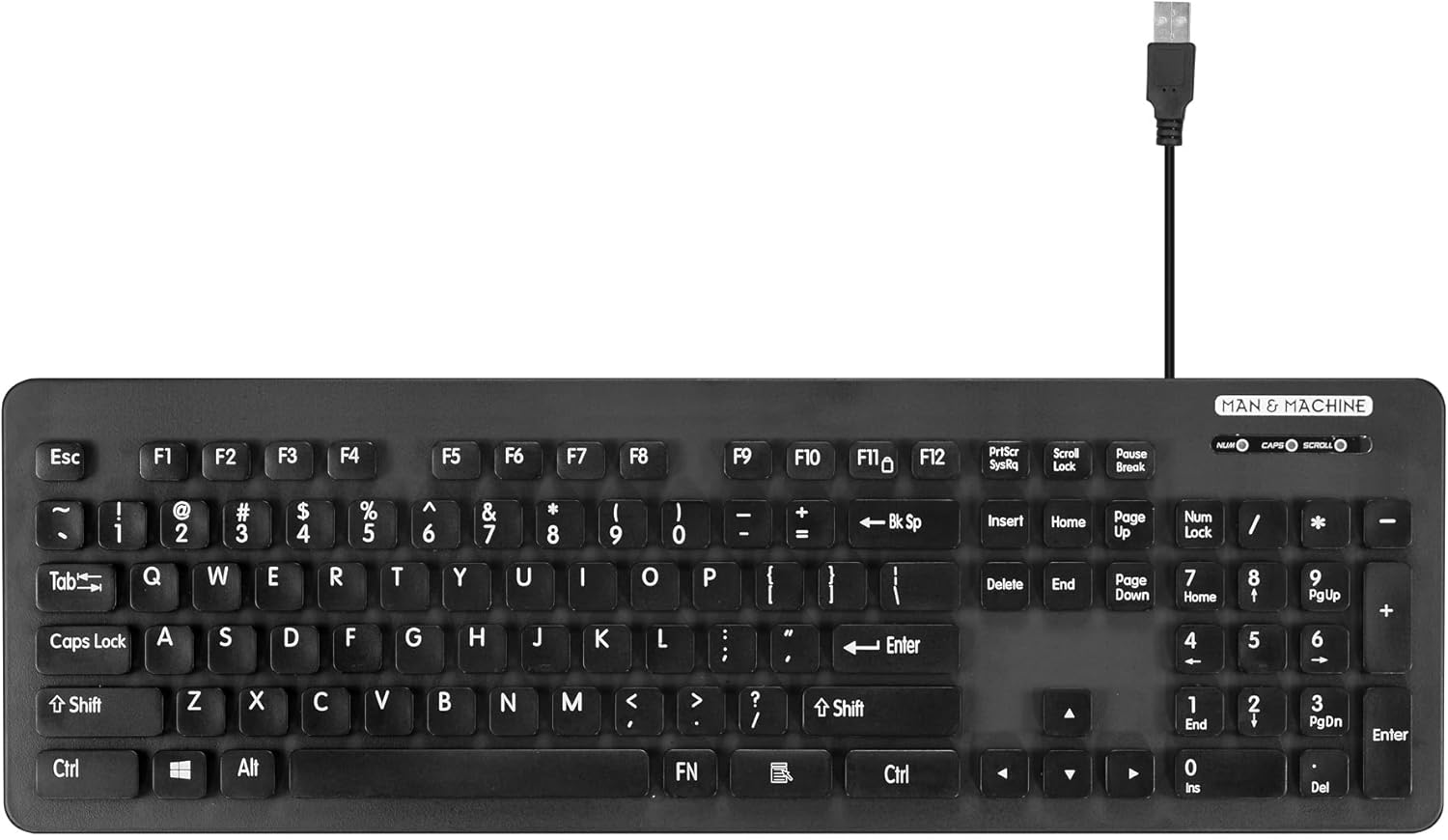 Washable Keyboard with IP65 Rating for Easy Cleaning and Durability