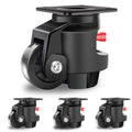 Leveling Casters Wheels with Ratchet Arm - Heavy Duty 6600 lbs