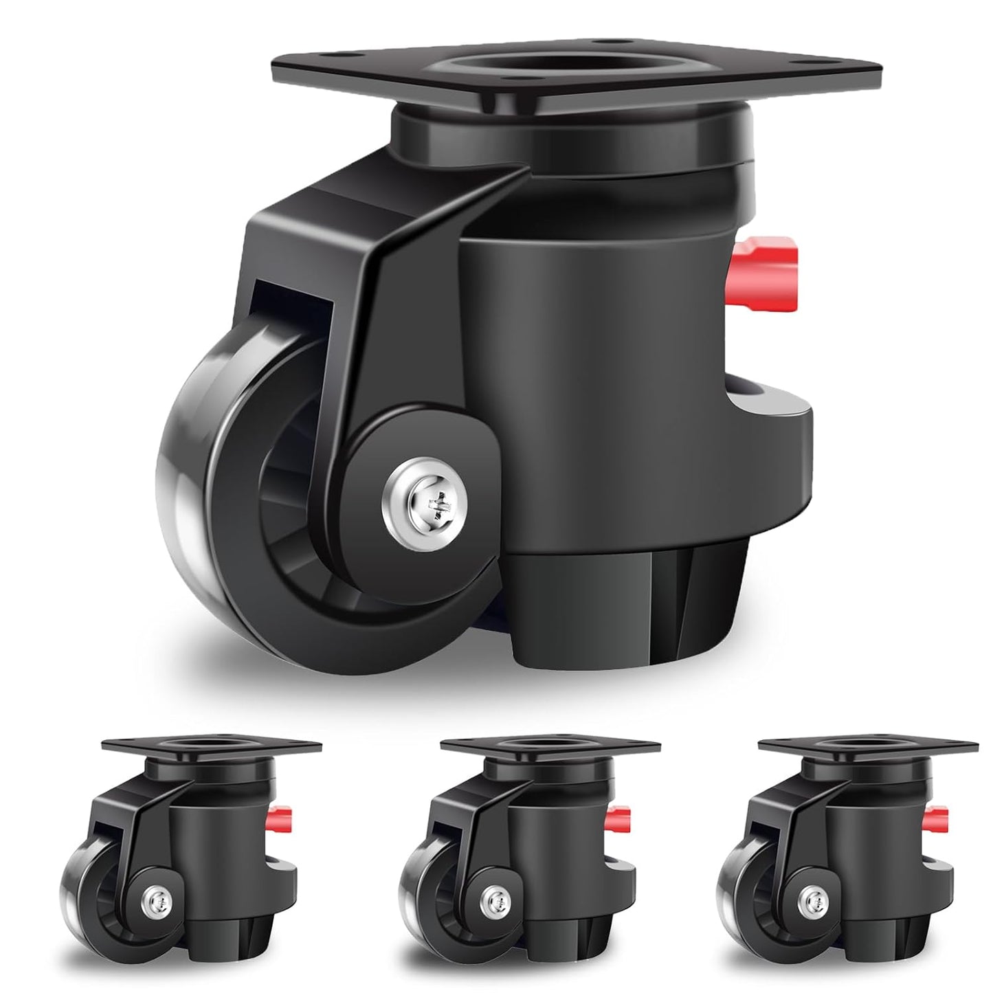 Nefish Leveling Casters Wheels for Heavy Duty Equipment Use