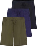 3-Pack Men's Soft Lounge Sleep Shorts - Breathable, Adjustable Fit