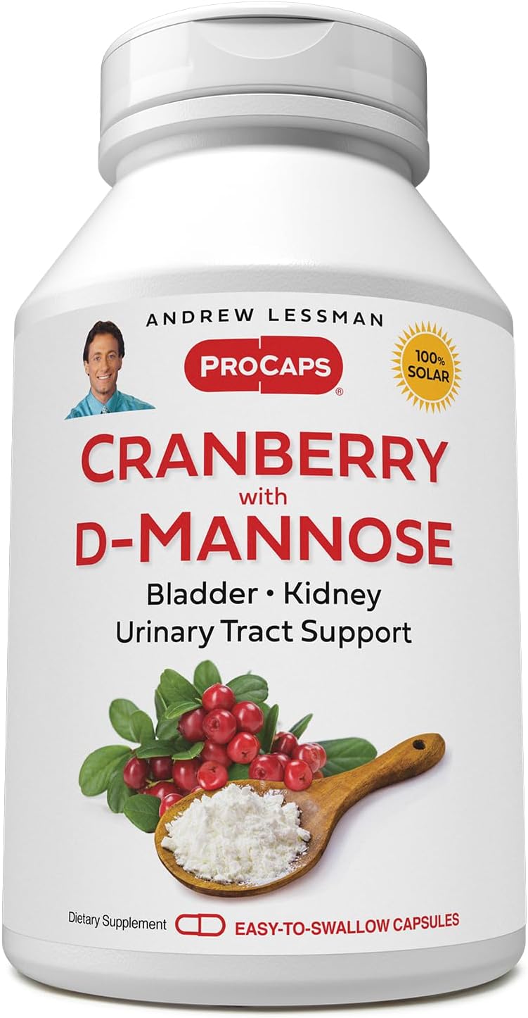 Cranberry with D-Mannose - 360 Capsules for Urinary Health