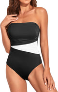 Holipick Women Tummy Control One Piece Swimsuit - Slimming Bandeau