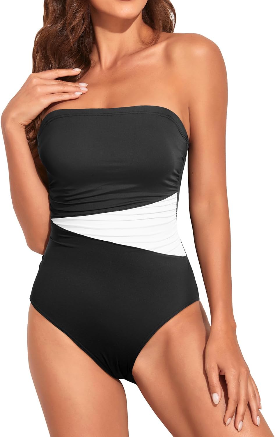 Holipick Women Tummy Control One Piece Swimsuits for Curves