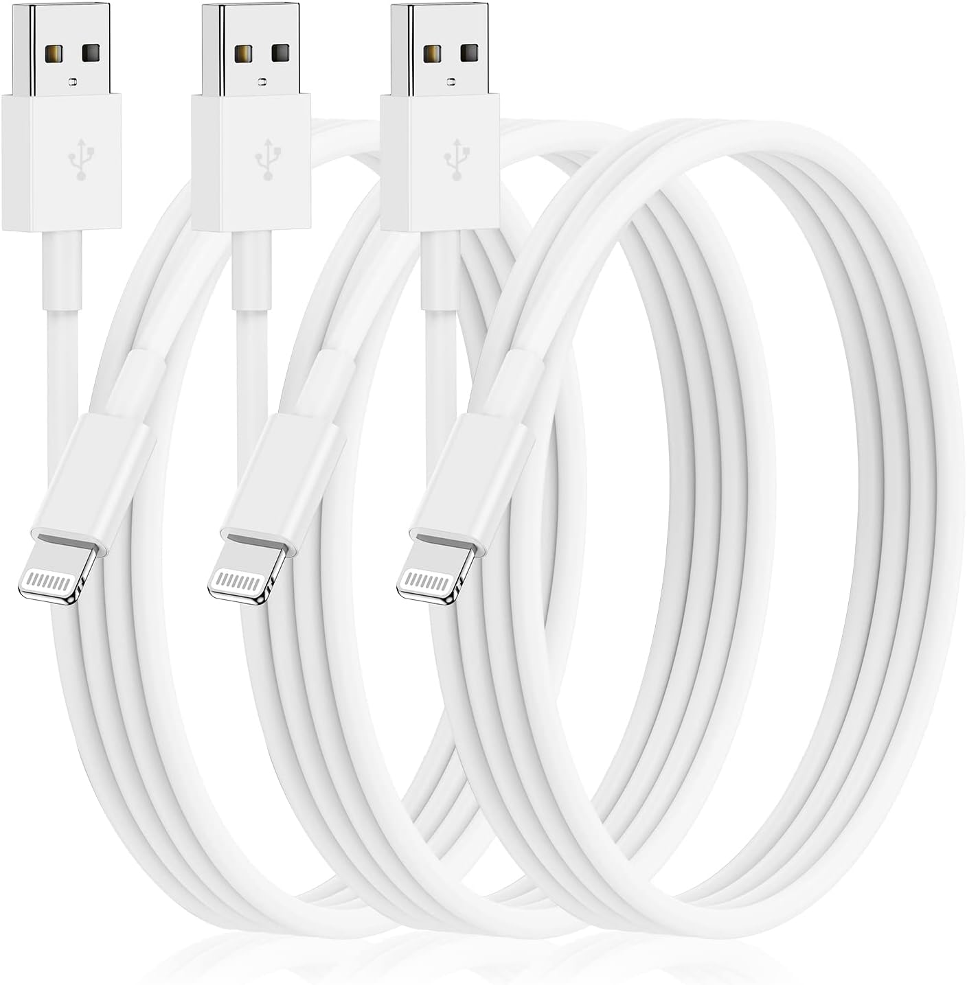 Fast Charge 3Pack Apple MFi 6ft Lightning Cable Set by Citelect