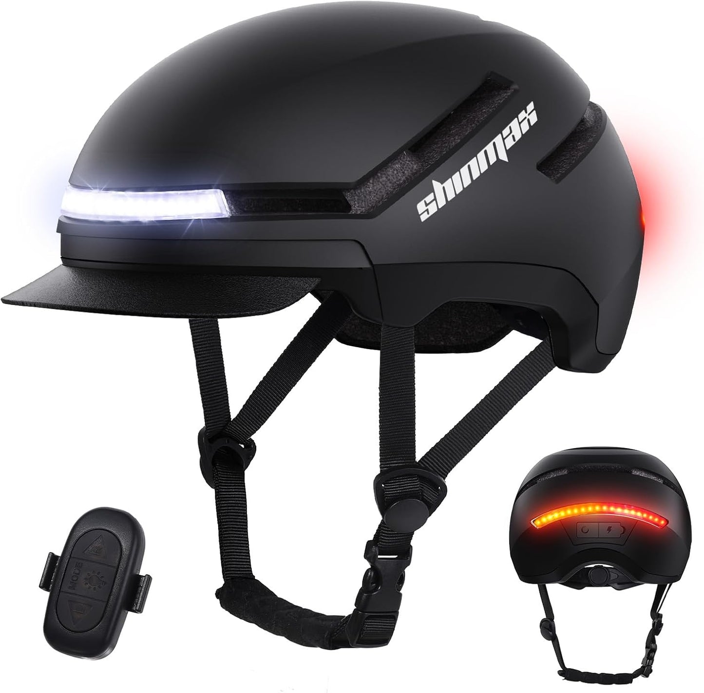 Shinmax Bike Helmet with Turn Signals for Safe Cycling Rides