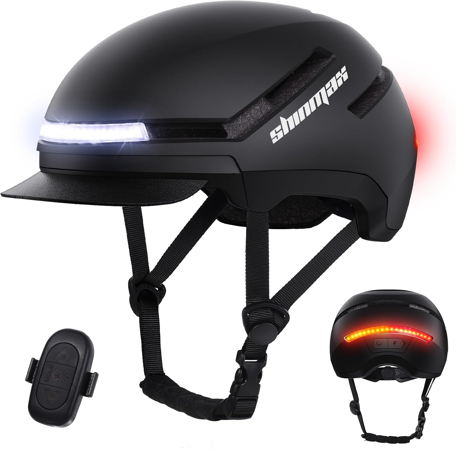 Shinmax Bike Helmet with Turn Signals for Safe Cycling Rides