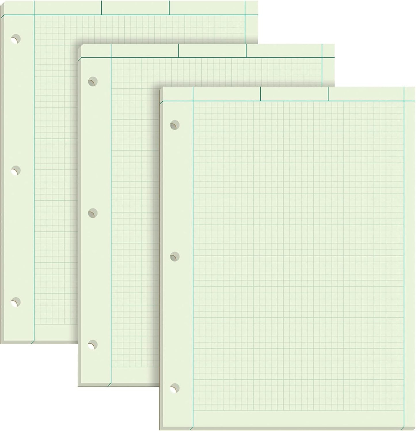 TOPS Quad Ruled Engineering Notebooks 3 Pk - 100 Sheets per Pad!