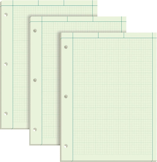 TOPS Quad Ruled Engineering Notebooks 3 Pk - 100 Sheets per Pad!