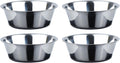PEGGY11 Deep Stainless Steel Anti-Slip Dog Bowls - 4-Pack