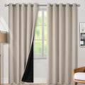 100% Blackout Cashmere Curtains 60 x 84 in - 2 Panels, Thermal