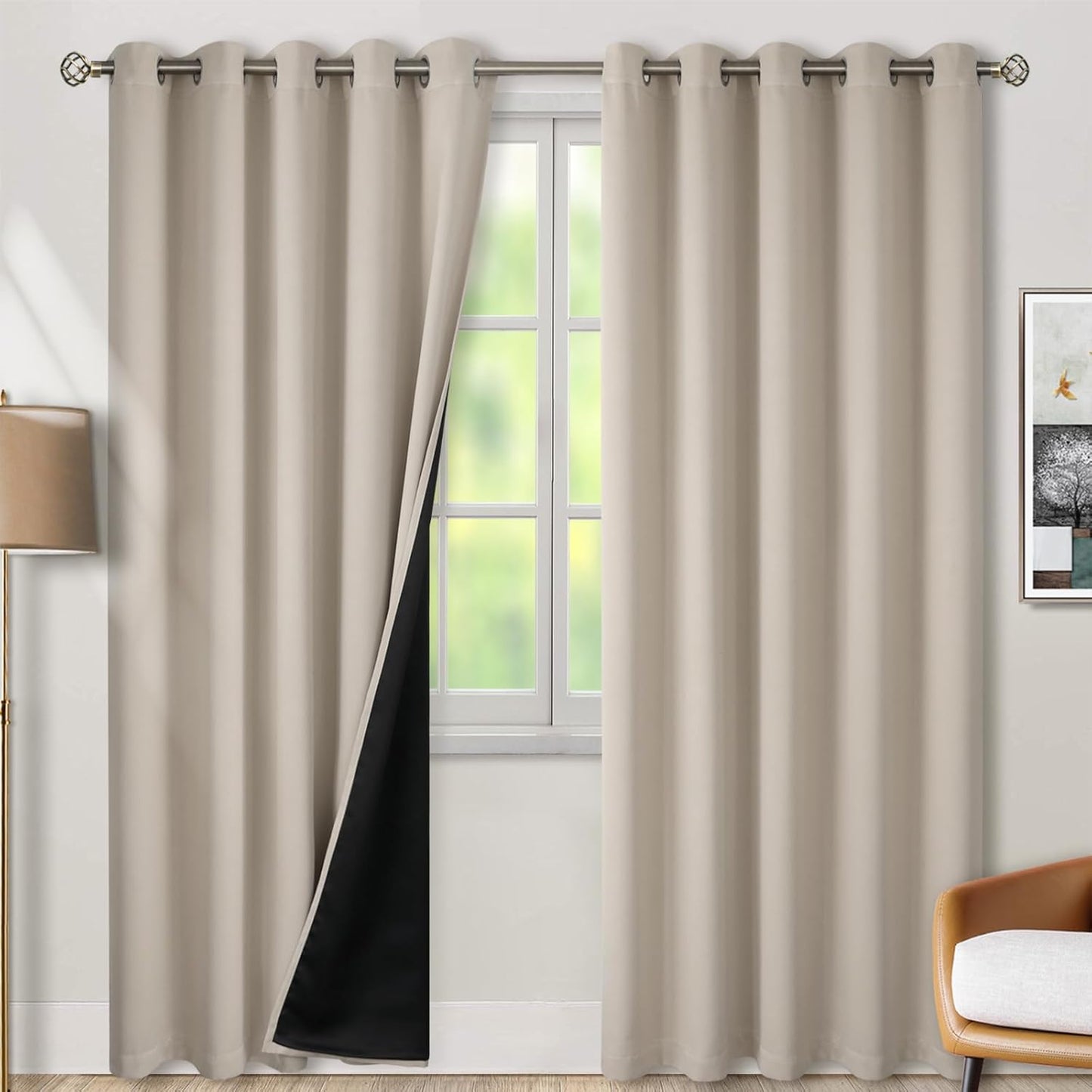 BGment Thermal Insulated Blackout Curtains for Full Room Darkening