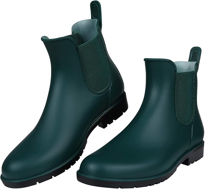 Asgard Women's Ankle Rain Boots - Stylish Waterproof Chelsea Boots