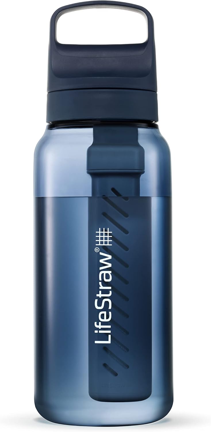 LifeStraw Go: Travel-Safe Water Filter Bottle - Removes Contaminants, Enhances Taste