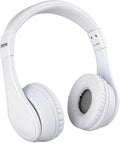 eKids Wireless Headphones for Kids - Microphone & Aux Cord - White