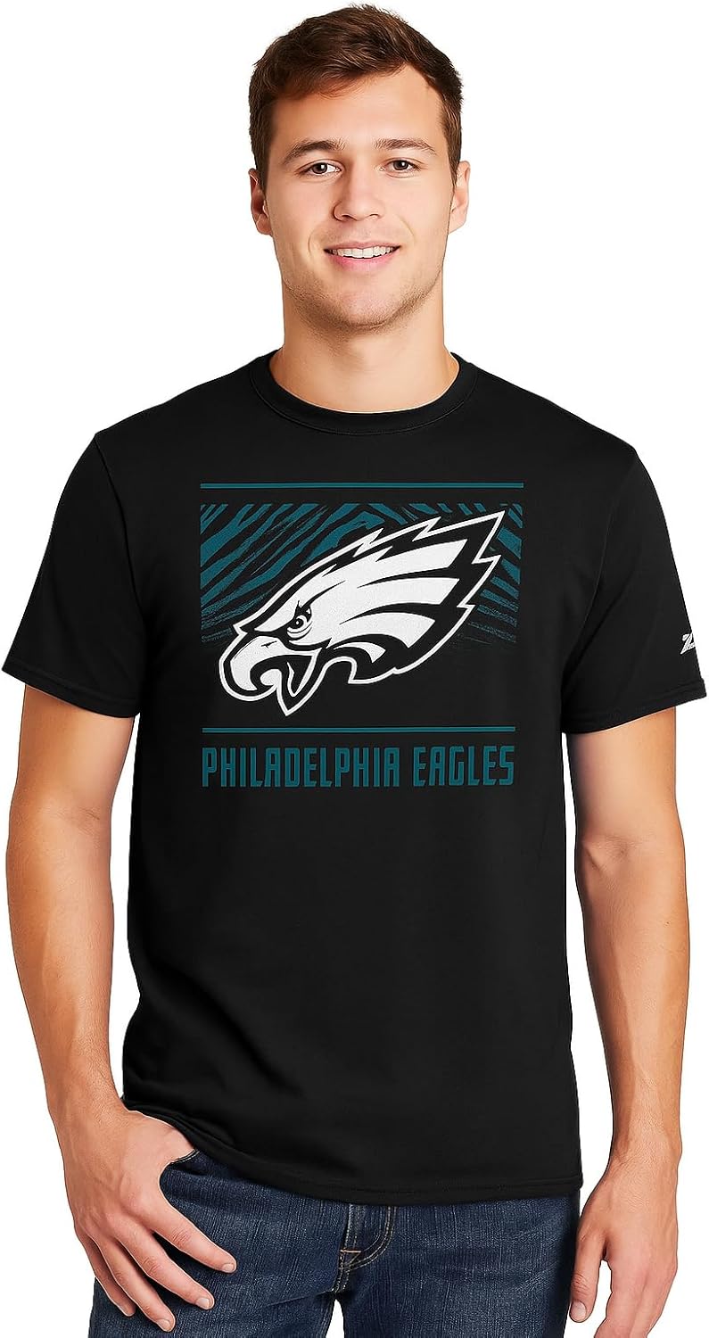 Zubaz NFL Men's Short Sleeve Team Graphic T-Shirt for Fans
