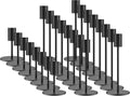 Set of 24 Black Taper Candle Holders for Elegant Home Decor