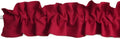 Poplin Sleeve Topper Window Valance - Cranberry Red 120in x 9in