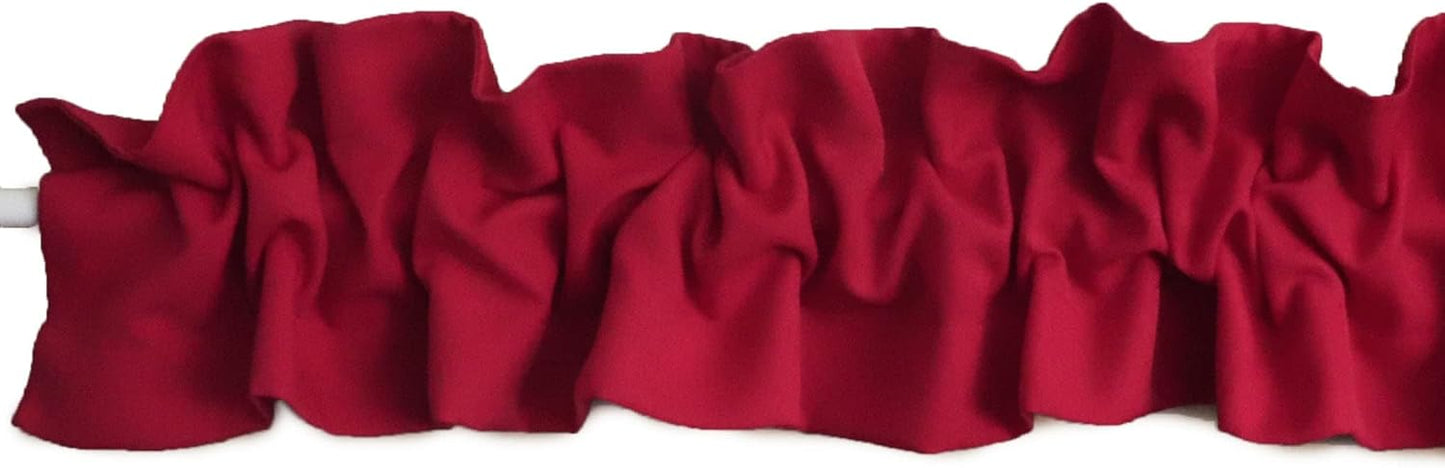 Solid Poplin Sleeve Topper Window Valance for Home Decor