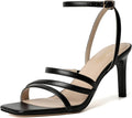 Mostrin Womens Black Strappy Heels Lace Up Ankle Tie - 3in Stiletto