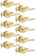 Goldenwarm 10 Pack Gold Door Handles Brushed Brass Passage Levers